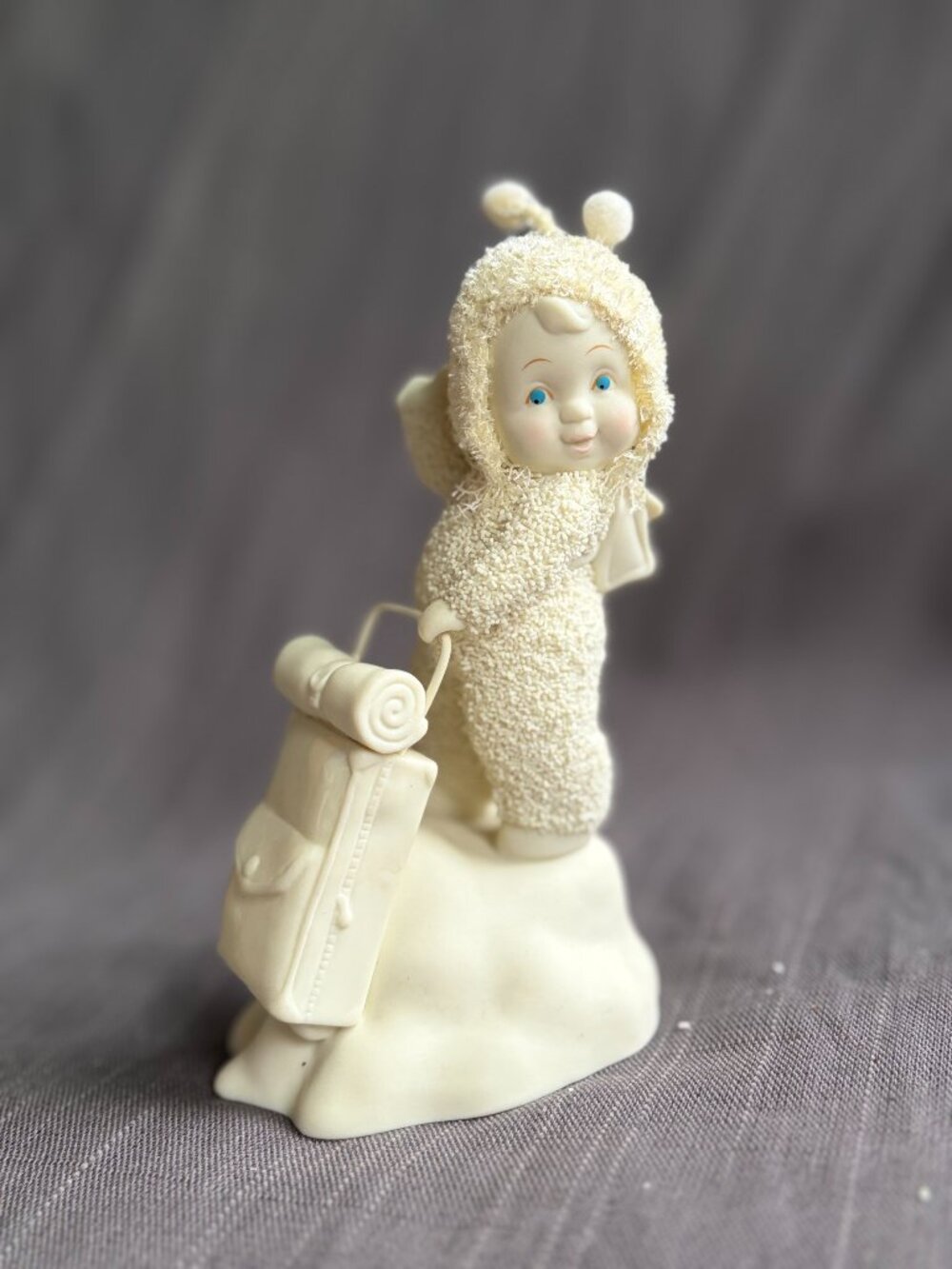Vintage Dept 56 Snowbabies "Be Back Soon" Figurine